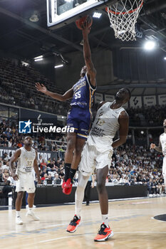 2023-06-04 - Barry BROWN of Metropolitans and Youssoupha FALL of Lyon and Retin OBASOHAN of Lyon during the French championship, Betclic Elite Basketball match, Playoffs Match 4 between LDLC Asvel and Metropolitans 92 (Boulogne - Levallois) on June 4, 2023 at Astroballe in Villeurbane, France - BASKETBALL - FRENCH CHAMP - ASVEL V METROPOLITANS - FRENCH PRO A - BASKETBALL