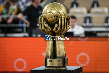 2023-06-15 - Illustration of the official trophy during the French championship, Betclic Elite Basketball match, Playoffs, Final match 3, between Metropolitans 92 (Boulogne - Levallois) and AS Monaco on June 15, 2023 at Roland-Garros stadium in Paris, France - BASKETBALL - FRENCH CHAMP - PLAYOFFS FINAL - METROPOLITANS V MONACO - FRENCH PRO A - BASKETBALL