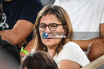 2023-06-15 - Fayza LAMARI mother of Kylian MBAPPE during the French championship, Betclic Elite Basketball match, Playoffs, Final match 3, between Metropolitans 92 (Boulogne - Levallois) and AS Monaco on June 15, 2023 at Roland-Garros stadium in Paris, France - BASKETBALL - FRENCH CHAMP - PLAYOFFS FINAL - METROPOLITANS V MONACO - FRENCH PRO A - BASKETBALL