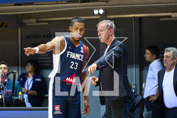 2023-02-26 - Juhann BEGARIN (23) of France and Vincent COLLET (C) of France during the FIBA Basketball World Cup 2023 Qualifiers between France and Lithuania on February 26, 2023 at Arena Loire in Trelaze, France - BASKETBALL - FIBA BASKETBALL WORLD CUP 2023 QUALIFIERS - FRANCE V LITHUANIA - INTERNATIONALS - BASKETBALL