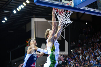 2023-02-26 - Mindaugas KUZMINSKAS (19) of Lithuania during the FIBA Basketball World Cup 2023 Qualifiers between France and Lithuania on February 26, 2023 at Arena Loire in Trelaze, France - BASKETBALL - FIBA BASKETBALL WORLD CUP 2023 QUALIFIERS - FRANCE V LITHUANIA - INTERNATIONALS - BASKETBALL