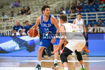 2023-08-09 - 54 ALESSANDRO PAJOLA of Italy during the Aegean Acropolis Tournament match between Italy and Serbia at Oaka Stadium on August 9, 2023, in Athens, Greece. - AEGEAN ACROPOLIS TOURNAMENT - SERBIA VS ITALY - INTERNATIONALS - BASKETBALL