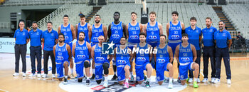2023-08-09 - Italian National Team during the Aegean Acropolis Tournament match between Italy and Serbia at Oaka Stadium on August 9, 2023, in Athens, Greece. - AEGEAN ACROPOLIS TOURNAMENT - SERBIA VS ITALY - INTERNATIONALS - BASKETBALL