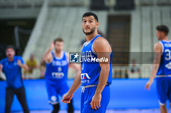 2023-08-09 - 0 MARCO SPISSU of Italy during the Aegean Acropolis Tournament match between Italy and Serbia at Oaka Stadium on August 9, 2023, in Athens, Greece. - AEGEAN ACROPOLIS TOURNAMENT - SERBIA VS ITALY - INTERNATIONALS - BASKETBALL