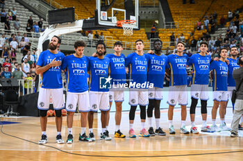 2023-08-10 - Italy National Team during the Aegean Acropolis Tournament match between Greece and Italy at Oaka Stadium on August 10, 2023, in Athens, Greece. - AEGEAN ACROPOLIS TOURNAMENT - GREECE VS ITALY - INTERNATIONALS - BASKETBALL
