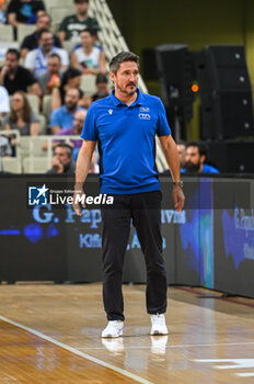 2023-08-10 - Head Coach Gianmarco Pozzecco of Italy during the Aegean Acropolis Tournament match between Greece and Italy at Oaka Stadium on August 10,
2023, in Athens, Greece. - AEGEAN ACROPOLIS TOURNAMENT - GREECE VS ITALY - INTERNATIONALS - BASKETBALL