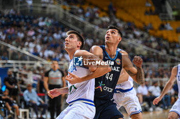 2023-08-10 - 44 NTINOS MITOGLOU of Greece competing with 40 LUCA SEVERINI of Italy during the Aegean Acropolis
Tournament match between Greece and Italy at Oaka Stadium on August 10,
2023, in Athens, Greece. - AEGEAN ACROPOLIS TOURNAMENT - GREECE VS ITALY - INTERNATIONALS - BASKETBALL