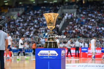 2023-08-08 - The Naismith Trophy at the Aegean Acropolis Tournament match between Greece and Serbia at Oaka Stadium on August 8, 2023, in Athens, Greece. - AEGEAN ACROPOLIS TOURNAMENT - GREECE VS SERBIA - INTERNATIONALS - BASKETBALL