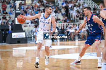 2023-08-08 - 6 DIMITRIS MORAITIS of Greece during the Aegean Acropolis Tournament match between Greece and Serbia at Oaka Stadium on August 8, 2023, in Athens, Greece. - AEGEAN ACROPOLIS TOURNAMENT - GREECE VS SERBIA - INTERNATIONALS - BASKETBALL