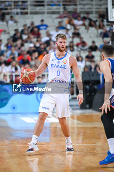 2023-08-08 - 0 THOMAS WALKUP of Greece during the Aegean Acropolis Tournament match between Greece and Serbia at Oaka Stadium on August 8, 2023, in Athens, Greece. - AEGEAN ACROPOLIS TOURNAMENT - GREECE VS SERBIA - INTERNATIONALS - BASKETBALL