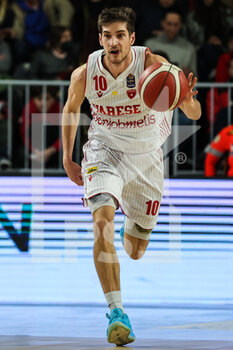 2023-01-28 - Giovanni De Nicolao #10 of Pallacanestro Varese OpenJobMetis in action during LBA Lega Basket A 2022/23 Regular Season game between Pallacanestro Varese OpenJobMetis and Germani Brescia at Palasport Lino Oldrini, Varese, Italy on January 28, 2023 - OPENJOBMETIS VARESE VS GERMANI BRESCIA - ITALIAN SERIE A - BASKETBALL