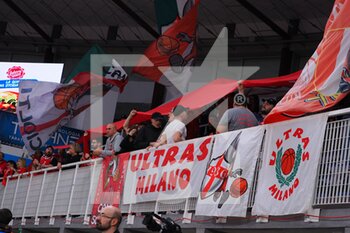 2023-03-26 - Supporters of EA7 Emporio Armani Olimpia Milano  - GERMANI BRESCIA VS EA7 EMPORIO ARMANI MILANO - ITALIAN SERIE A - BASKETBALL