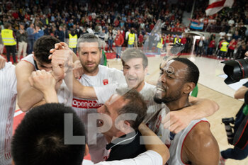 2023-04-19 - Varese team during the LBA Italy Championship match between Openjobmetis Varese vs Happy Casa Brindisi,  in Varese, Italy, on April 19, 2023 - OPENJOBMETIS VARESE VS HAPPY CASA BRINDISI - ITALIAN SERIE A - BASKETBALL