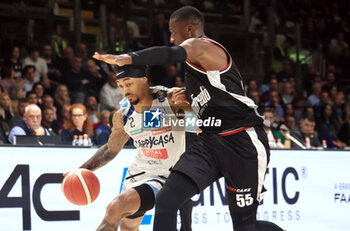 2023-05-13 - Marcquise Reed (Happy Casa Brindisi) during game 1 of the playoff quarter-finals of the Italian A1 basketball championship match Segafredo Virtus Bologna Vs. Happy Casa Brindisi - Bologna, Italy, May 13, 2023 at Segafredo Arena - Photo: Michele Nucci - PLAYOFF - VIRTUS BOLOGNA VS NEW BASKET BRINDISI - ITALIAN SERIE A - BASKETBALL