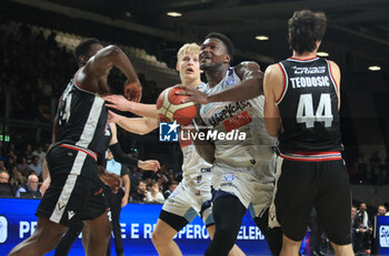 2023-05-13 - Nick Perkins (Happy Casa Brindisi) during game 1 of the playoff quarter-finals of the Italian A1 basketball championship match Segafredo Virtus Bologna Vs. Happy Casa Brindisi - Bologna, Italy, May 13, 2023 at Segafredo Arena - Photo: Michele Nucci - PLAYOFF - VIRTUS BOLOGNA VS NEW BASKET BRINDISI - ITALIAN SERIE A - BASKETBALL