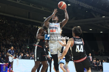 2023-05-13 - Nick Perkins (Happy Casa Brindisi) during game 1 of the playoff quarter-finals of the Italian A1 basketball championship match Segafredo Virtus Bologna Vs. Happy Casa Brindisi - Bologna, Italy, May 13, 2023 at Segafredo Arena - Photo: Michele Nucci - PLAYOFF - VIRTUS BOLOGNA VS NEW BASKET BRINDISI - ITALIAN SERIE A - BASKETBALL