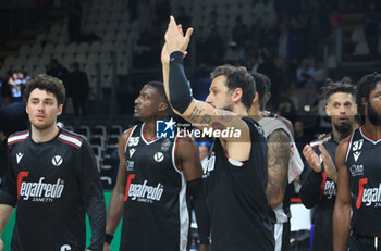 2023-05-13 - Marco Belinelli (Segafredo Virtus Bologna) jubilates at the end of the game 1 of the playoff quarter-finals of the Italian A1 basketball championship match Segafredo Virtus Bologna Vs. Happy Casa Brindisi - Bologna, Italy, May 13, 2023 at Segafredo Arena - Photo: Michele Nucci - PLAYOFF - VIRTUS BOLOGNA VS NEW BASKET BRINDISI - ITALIAN SERIE A - BASKETBALL
