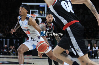 2023-05-15 - Marcquise Reed (Happy Casa Brindisi) during game 2 of the playoff quarter-finals of the Italian A1 basketball championship match Segafredo Virtus Bologna Vs. Happy Casa Brindisi - Bologna, Italy, May 15, 2023 at Segafredo Arena - Photo: Michele Nucci - PLAYOFF - VIRTUS BOLOGNA VS NEW BASKET BRINDISI - ITALIAN SERIE A - BASKETBALL