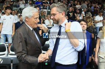 2023-06-16 - Massimo Zanetti president and owner of Segafredo Virtus Bologna and mayor Matteo Lepore during game 4 of the playoff finals of the Italian A1 basketball championship match Segafredo Virtus Bologna Vs. EA7 Olimpia Milano - Bologna, Italy, June 16, 2023 at Segafredo Arena - Photo: Michele Nucci - MATCH 4 FINAL - VIRTUS SEGAFREDO BOLOGNA VS EA7 EMPORIO ARMANI MILANO - ITALIAN SERIE A - BASKETBALL