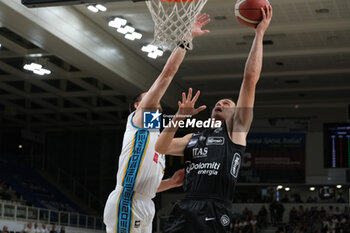 2023-09-30 - Andrejs Grazulis of Dolomiti Trentino Energia in action during the match between Dolomiti Trentino Energia and Vanoli Basket Cremona, regular season of A1 Italian Basketball Championship 2023/2024 at il T Quotidiano Arena Palace on September 30, 2023, Trento, Italy. - DOLOMITI ENERGIA TRENTINO VS VANOLI BASKET CREMONA - ITALIAN SERIE A - BASKETBALL