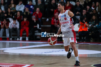 2023-12-03 - Davide Moretti #11 of Pallacanestro Varese OpenJobMetis seen in action during LBA Lega Basket A 2023/24 Regular Season game between Pallacanestro Varese OpenJobMetis and Vanoli Basket Cremona at Itelyum Arena, Varese, Italy on December 03, 2023 - OPENJOBMETIS VARESE VS VANOLI BASKET CREMONA - ITALIAN SERIE A - BASKETBALL