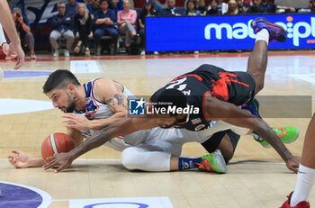2023-05-21 - Derrick Marks (Tramec Cento) and Nazzareno Italiano (Fortitudo Flats Service Bologna) during the italian basketball Lbn A2 series Game 3 of the playoff quarterfinals match Fortitudo Flats Service Bologna Vs. Benedetto XIV Tramec Cento - Bologna, Italy, May 21, 2023 at Paladozza sport palace - Photo: Michele Nucci - PLAYOFF - FORTITUDO BOLOGNA VS TRAMEC CENTO - ITALIAN SERIE A2 - BASKETBALL