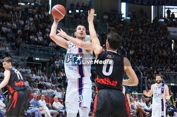 2023-05-21 - Francesco Candussi (Fortitudo Flats Service Bologna) during the italian basketball Lbn A2 series Game 3 of the playoff quarterfinals match Fortitudo Flats Service Bologna Vs. Benedetto XIV Tramec Cento - Bologna, Italy, May 21, 2023 at Paladozza sport palace - Photo: Michele Nucci - PLAYOFF - FORTITUDO BOLOGNA VS TRAMEC CENTO - ITALIAN SERIE A2 - BASKETBALL