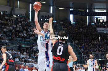 2023-05-21 - Francesco Candussi (Fortitudo Flats Service Bologna) during the italian basketball Lbn A2 series Game 3 of the playoff quarterfinals match Fortitudo Flats Service Bologna Vs. Benedetto XIV Tramec Cento - Bologna, Italy, May 21, 2023 at Paladozza sport palace - Photo: Michele Nucci - PLAYOFF - FORTITUDO BOLOGNA VS TRAMEC CENTO - ITALIAN SERIE A2 - BASKETBALL