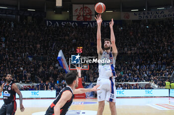 2023-05-24 - Simone Barbante (Fortitudo Flats Service Bologna) during the italian basketball Lbn A2 series Game 4 of the playoff quarterfinals match Fortitudo Flats Service Bologna Vs. Benedetto XIV Tramec Cento - Bologna, Italy, May 24, 2023 at Paladozza sport palace - Photo: Michele Nucci - PLAYOFF - FORTITUDO BOLOGNA VS TRAMEC CENTO - ITALIAN SERIE A2 - BASKETBALL
