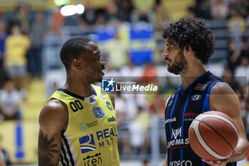 2023-06-03 - # 00 DeMario Mayfield (Reale Mutua Basket Torino) and #7 Luca Vitali (Gruppo Mascio Treviglio) - PLAYOFF - REALE MUTUA TORINO VS GRUPPO MASCIO TREVIGLIO - ITALIAN SERIE A2 - BASKETBALL