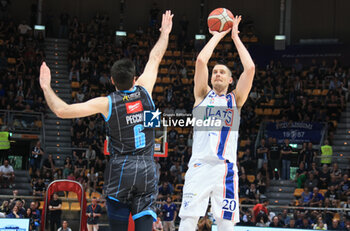 2023-06-04 - Francesco Candussi (Fortitudo Flats Service Bologna) during the italian basketball Lbn A2 series Game 4 of the playoff semifinals match Fortitudo Flats Service Bologna Vs. Vanoli basket Cremona - Bologna, Italy, June 04, 2023 at Paladozza sport palace - Photo: Michele Nucci - PLAYOFF - FLATS SERVICE FORTITUDO BOLOGNA VS VANOLI BASKET CREMONA - ITALIAN SERIE A2 - BASKETBALL