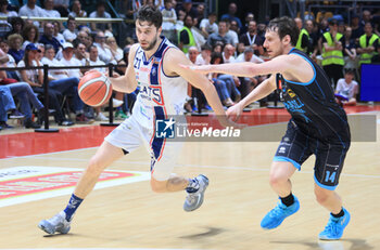 2023-06-04 - Matteo Fantinelli (Fortitudo Flats Service Bologna) during the italian basketball Lbn A2 series Game 4 of the playoff semifinals match Fortitudo Flats Service Bologna Vs. Vanoli basket Cremona - Bologna, Italy, June 04, 2023 at Paladozza sport palace - Photo: Michele Nucci - PLAYOFF - FLATS SERVICE FORTITUDO BOLOGNA VS VANOLI BASKET CREMONA - ITALIAN SERIE A2 - BASKETBALL