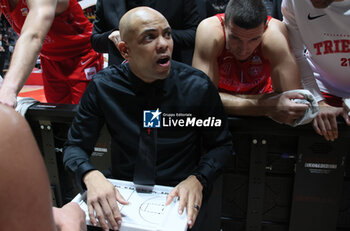 2023-12-23 - Christian Jamion (head coach of Pallacanestro Trieste) during the italian basketball LBN A2 series championship match Fortitudo Flats Services Bologna Vs Pallacanestro Trieste - Bologna, Italy, December 23, 2023 at Paladozza sports hall - Photo: Michele Nucci - FORTITUDO BOLOGNA VS TRIESTE - ITALIAN SERIE A2 - BASKETBALL