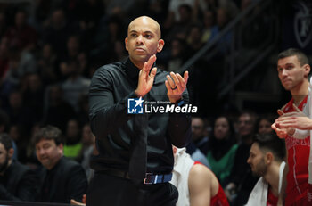 2023-12-23 - Christian Jamion (head coach of Pallacanestro Trieste) during the italian basketball LBN A2 series championship match Fortitudo Flats Services Bologna Vs Pallacanestro Trieste - Bologna, Italy, December 23, 2023 at Paladozza sports hall - Photo: Michele Nucci - FORTITUDO BOLOGNA VS TRIESTE - ITALIAN SERIE A2 - BASKETBALL