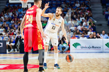 2023-04-30 - Sergio Rodríguez (Real Madrid) in action during the basketball match between Real Madrid and Zaragoza Basket valid for the matchday 30 of the spanish basketball league ACB called “Liga Endesa” played at Wizink Center in Madrid on Sunday 30 April 2023 - REAL MADRID VS ZARAGOZA - SPANISH LIGA ENDESA ACB - BASKETBALL