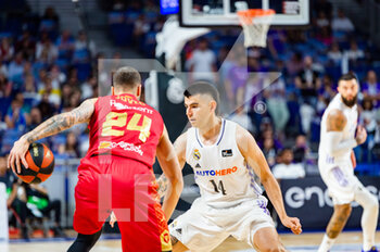 2023-04-30 - Gabriel Deck (Real Madrid) in action during the basketball match between Real Madrid and Zaragoza Basket valid for the matchday 30 of the spanish basketball league ACB called “Liga Endesa” played at Wizink Center in Madrid on Sunday 30 April 2023 - REAL MADRID VS ZARAGOZA - SPANISH LIGA ENDESA ACB - BASKETBALL