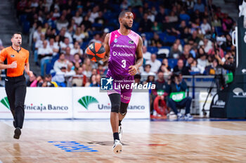 2023-11-26 - Jean Montero of Morabanc Andorra seen in action with the ball during the ACB Spanish league match between Real Madrid and Morabanc Andorra at Wizink Center in Madrid, Spain. - REAL MADRID VS MORABANC ANDORRA - SPANISH LIGA ENDESA ACB - BASKETBALL