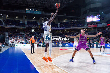 2023-11-26 - Eli Ndiaye of Real Madrid seen in action during the ACB Spanish league match between Real Madrid and Morabanc Andorra at Wizink Center in Madrid, Spain. - REAL MADRID VS MORABANC ANDORRA - SPANISH LIGA ENDESA ACB - BASKETBALL