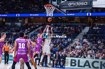 2023-11-26 - Mario Hezonja of Real Madrid seen in action during the ACB Spanish league match between Real Madrid and Morabanc Andorra at Wizink Center in Madrid, Spain. - REAL MADRID VS MORABANC ANDORRA - SPANISH LIGA ENDESA ACB - BASKETBALL