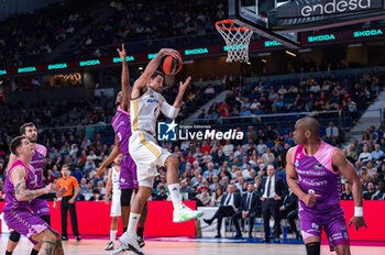 2023-11-26 - Alberto Abalde of Real Madrid seen in action during the ACB Spanish league match between Real Madrid and Morabanc Andorra at Wizink Center in Madrid, Spain. - REAL MADRID VS MORABANC ANDORRA - SPANISH LIGA ENDESA ACB - BASKETBALL