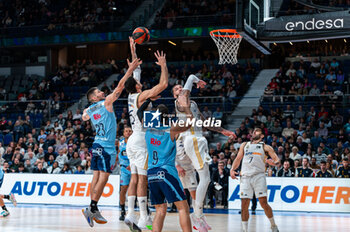 2023-12-03 - Alberto Abalde of Real Madrid seen in action during the Liga Endesa Acb 23/24 basketball match between Real Madrid vs Rio Breogan at Wizink center in Madrid, Spain. - REAL MADRID VS BREOGAN - SPANISH LIGA ENDESA ACB - BASKETBALL