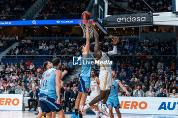 2023-12-03 - Ismaila Diagne of Real Madrid seen in action during the Liga Endesa Acb 23/24 basketball match between Real Madrid vs Rio Breogan at Wizink center in Madrid, Spain. - REAL MADRID VS BREOGAN - SPANISH LIGA ENDESA ACB - BASKETBALL
