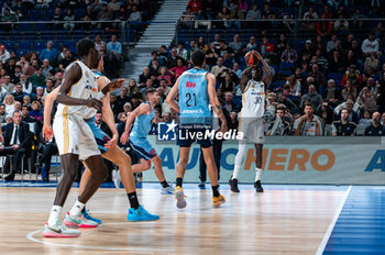 2023-12-03 - Eli Ndiaye of Real Madrid seen in action during the Liga Endesa Acb 23/24 basketball match between Real Madrid vs Rio Breogan at Wizink center in Madrid, Spain. - REAL MADRID VS BREOGAN - SPANISH LIGA ENDESA ACB - BASKETBALL