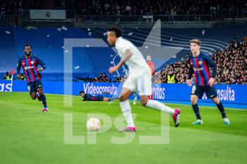 2023-03-02 - Alejandro Balde (Barcelona), Franck Kessie (Barcelona), Gavi (Barcelona) and Éder Militão (Real Madrid) in action during the football match between
Real Madrid and Barcelona valid for the semifinal of the “Copa del Rey” Spanish cup celebrated in Madrid, Spain at Bernabeu stadium on Thursday 02 March 2023 - REAL MADRID VS BARCELONA - SPANISH CUP - SOCCER