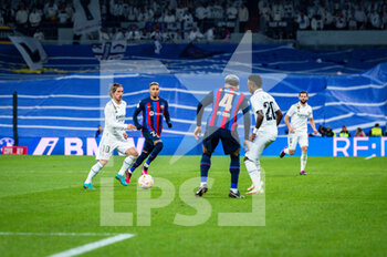 2023-03-02 - Luka Modric (Real Madrid) in action during the football match between
Real Madrid and Barcelona valid for the semifinal of the “Copa del Rey” Spanish cup celebrated in Madrid, Spain at Bernabeu stadium on Thursday 02 March 2023 - REAL MADRID VS BARCELONA - SPANISH CUP - SOCCER