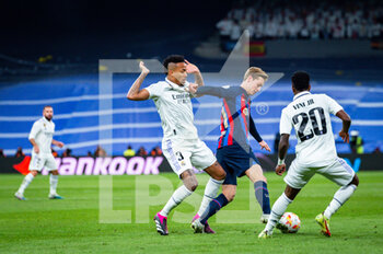 2023-03-02 - Frenkie de Jong (Barcelona) and Éder Militão (Real Madrid) in action during the football match between
Real Madrid and Barcelona valid for the semifinal of the “Copa del Rey” Spanish cup celebrated in Madrid, Spain at Bernabeu stadium on Thursday 02 March 2023 - REAL MADRID VS BARCELONA - SPANISH CUP - SOCCER