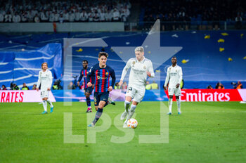 2023-03-02 - Federico Valverde (Real Madrid) and Gavi (Barcelona) in action during the football match between
Real Madrid and Barcelona valid for the semifinal of the “Copa del Rey” Spanish cup celebrated in Madrid, Spain at Bernabeu stadium on Thursday 02 March 2023 - REAL MADRID VS BARCELONA - SPANISH CUP - SOCCER