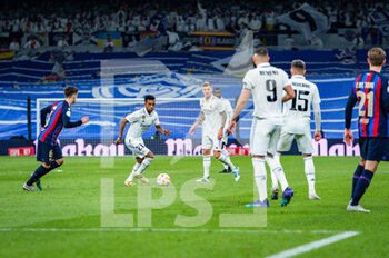 2023-03-02 - Rodrygo (Real Madrid) in action during the football match between
Real Madrid and Barcelona valid for the semifinal of the “Copa del Rey” Spanish cup celebrated in Madrid, Spain at Bernabeu stadium on Thursday 02 March 2023 - REAL MADRID VS BARCELONA - SPANISH CUP - SOCCER