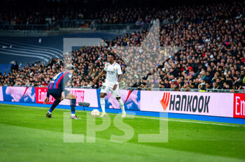 2023-03-02 - Vinícius Júnior (Real Madrid) in action during the football match between
Real Madrid and Barcelona valid for the semifinal of the “Copa del Rey” Spanish cup celebrated in Madrid, Spain at Bernabeu stadium on Thursday 02 March 2023 - REAL MADRID VS BARCELONA - SPANISH CUP - SOCCER