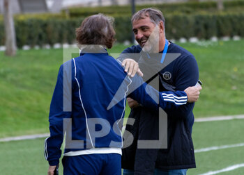 2023-03-20 - Italy head coach Roberto Mancini and Carlos retegui - GATHERING OF THE ITALIAN NATIONAL TEAM - OTHER - SOCCER